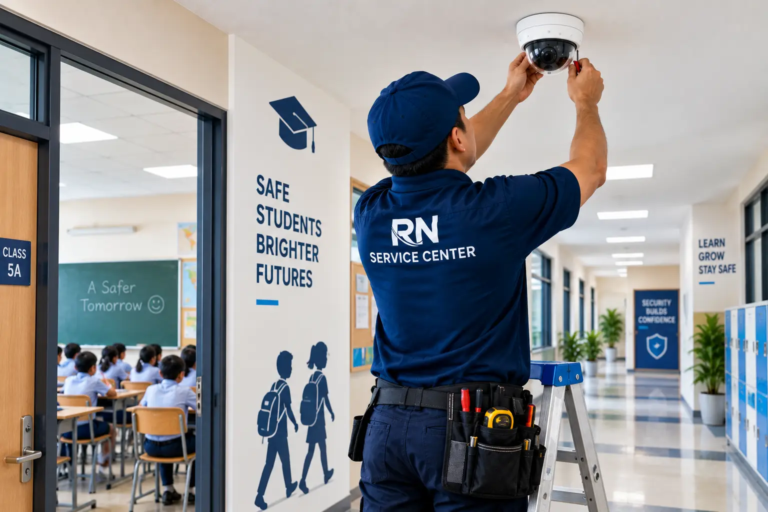 CCTV installation in school