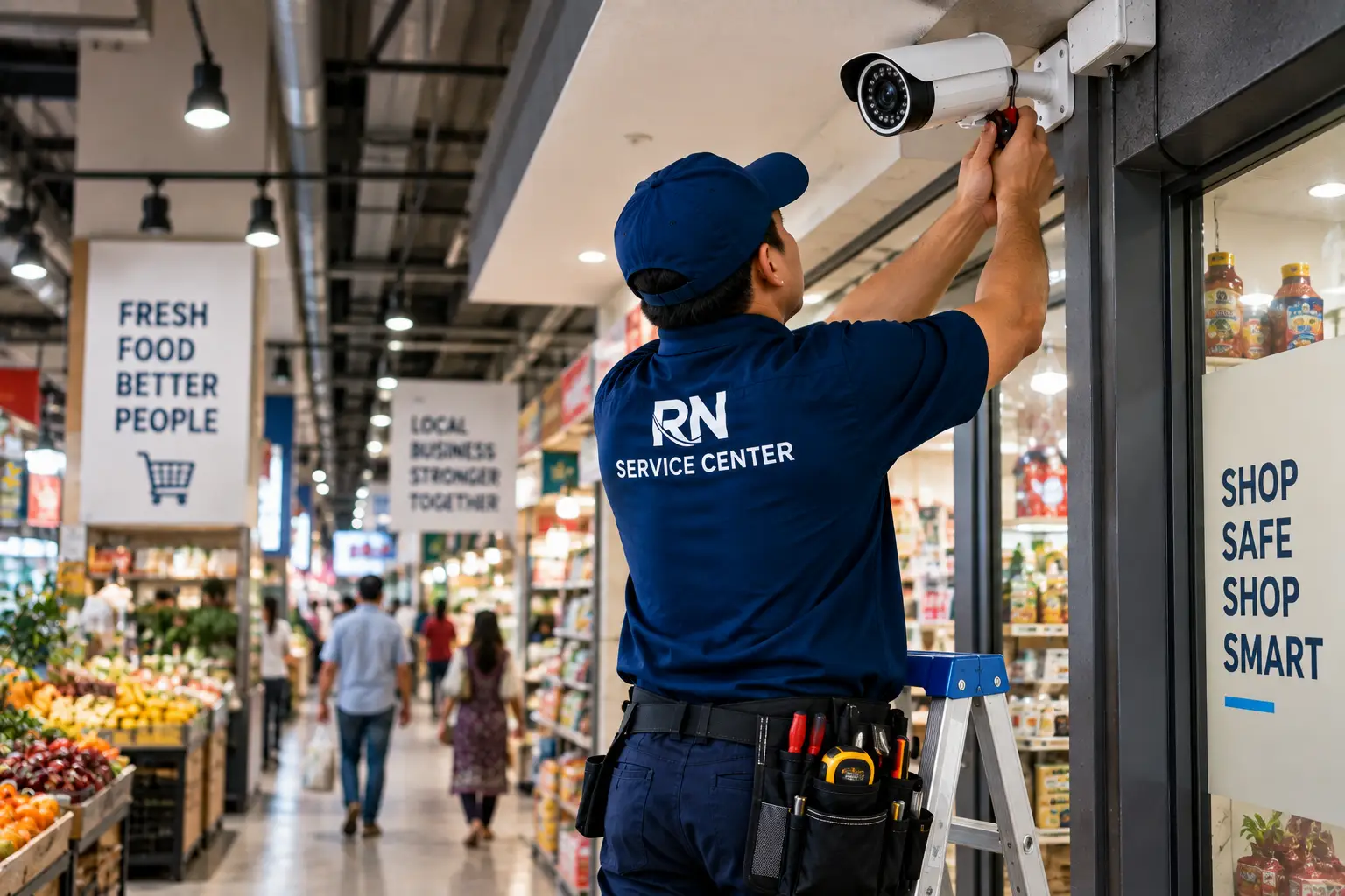 CCTV installation in market